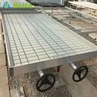 Aluminum Frame With Hot Galvanized Greenhouse Ebb And Flow Rolling Bench