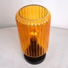 Antique Vintage Orange Glass Frame Lamp Body Mini Office Table Lamp