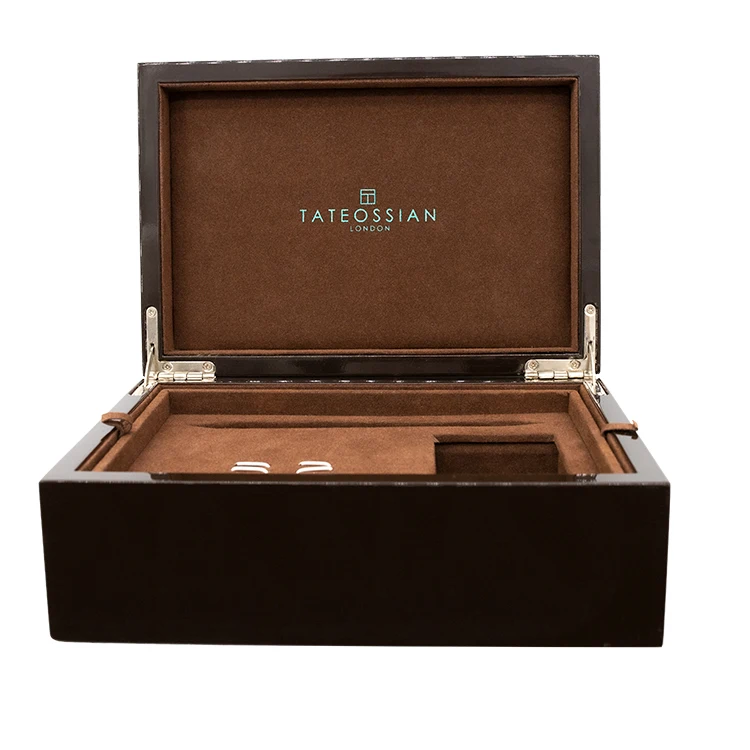 wood jewelry box custom logo ring box wooden packaging for gift