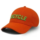 wholesales 100% Recycled PET Fabric Custom head wear environmental patch Logo one Panel Baseball cap stretch-fit cap