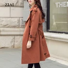 Hot selling fashion abrigos de mujer plus size windbreaker jacket spring women long double breasted trench coat women