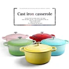 Cast iron Enamel casserole dish set cookware soup cooking pot