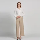 V neck Silk Blouse/Silk Shirts/Leisure Shite/