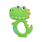 Wholesale Custom Dinosaur Silicone Animal Pendant Food Grade BPA Free Baby Teething Toy Silicone Baby Teether