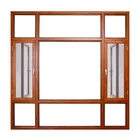 Wood clad aluminum windows with modern simple design
