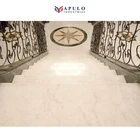 Polished beige marble stone stair porch staircase indoor and outdoor design cheap price