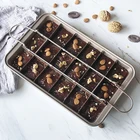 Professional Non-Stick Brownie Pan with Divider Carbon Steel Baking Pan Bread Cake Oven Baking Mold Bakeware Tray