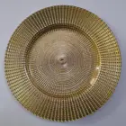 Round 13 Inch Plastic Charger Plates in Metallic Gold