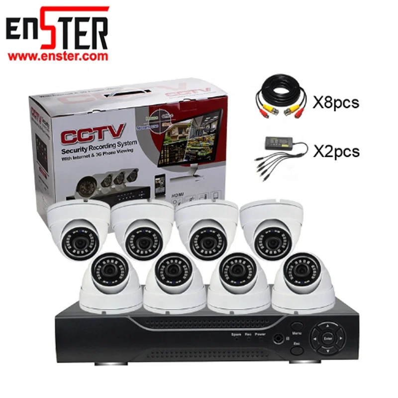 Enster Video Surveillance Ahd Camera Security 1080p Combo Kit Home