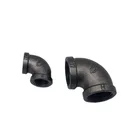 Female Female Black Malleable Iron Pipe Fitting Elbows Pipe Fitting Tools Black Malleable Cast Iron Pipe Fittings Female Threaded 90 Degree 1/2''-4'' Pipe Elbow Equal Elbows For Air