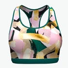 Running Camouflage Customized Logo Printing Gym Crop Top For Women's tank top