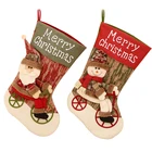 ギフトハッピーホット販売中国子供パーソナルクリスマスストッキング Christma ぬいぐるみベアユニークなクリスマスストッキング