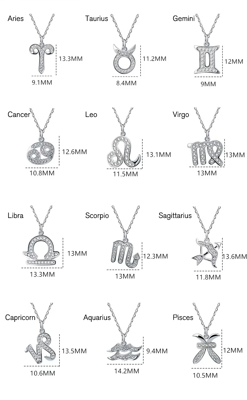 chinese zodiac charm 925 sterling silver zodiac pendant necklace zodiac symbol jewelry accessory women