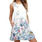 Girl Dress Casual Summer Girl Off-shoulder Knee-length Dress 3d Digital Printed Sleeveless Women Skirt