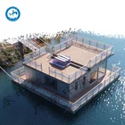 House House On Water With Deck Puncture Resistant Deck Floating House On Water