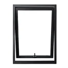 black aluminum glass awing casement window
