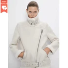 Women's Cl20082003 2021 POPULAR High Quality Fur Lined Leather Jackets Women's Lambs Wool Bomber Jacket