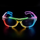 Best Selling Custom Logo Flashing Led EL Glasses, Glow In The Dark Light Up Sunglasses For Party
