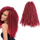18'' Afro Kinky Twist Crochet Braids Hair Extension Synthetic Braiding Crochet Braid Afro Marly Hair