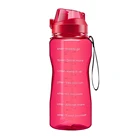 Custom wholesale plastic sport outdoor large capacity with time line mark hot sale jug water bottle