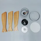 Fan Wood 1stshine Best Quality 48 Inch Wooden Fan With Light 30w Natural Paulownia Wood Blades Led Ceiling Fan