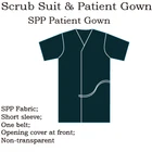 Uniform Uniform Disposable Scrub Suit Disposable Hospital Doctors Patient Uniform Medical V-Neck Scrub Suit