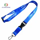 Factory price personalized custom blue neck strap lanyard sublimation printing logo