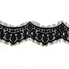 Dress accessory Chantilly eyelash lace trimming both side scalloped trim