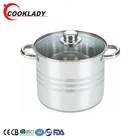 High Quality Custom Restaurant Big Soup Pot Custom Soup Bucket Metal Stainless Steel Large Stock Pot With Handle And Lid