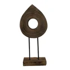 Carved Wood Wood Factories Price High Quality Carved Wood Ornaments With Base Support For Desktop Decoration