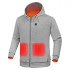 100% cotton far infrared battery powered heated hoodie jacket