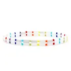 white handmade Women Fashion Miyuki Half Tila Tile Glass Seed Bead Boho Stretch Friendship Bracelet Wholesale