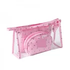 wholesale eco pouch gift plain plastic canvas cotton transparent clear pvc cosmetic bag