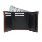 Durable Leather Trifold Wallets RFID Wallet For Men Slim Credit Card Holders