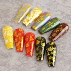 Foil 2020 New Designs 20cm Transfer Paper Christmas Gold Nail Foil With 10pcs