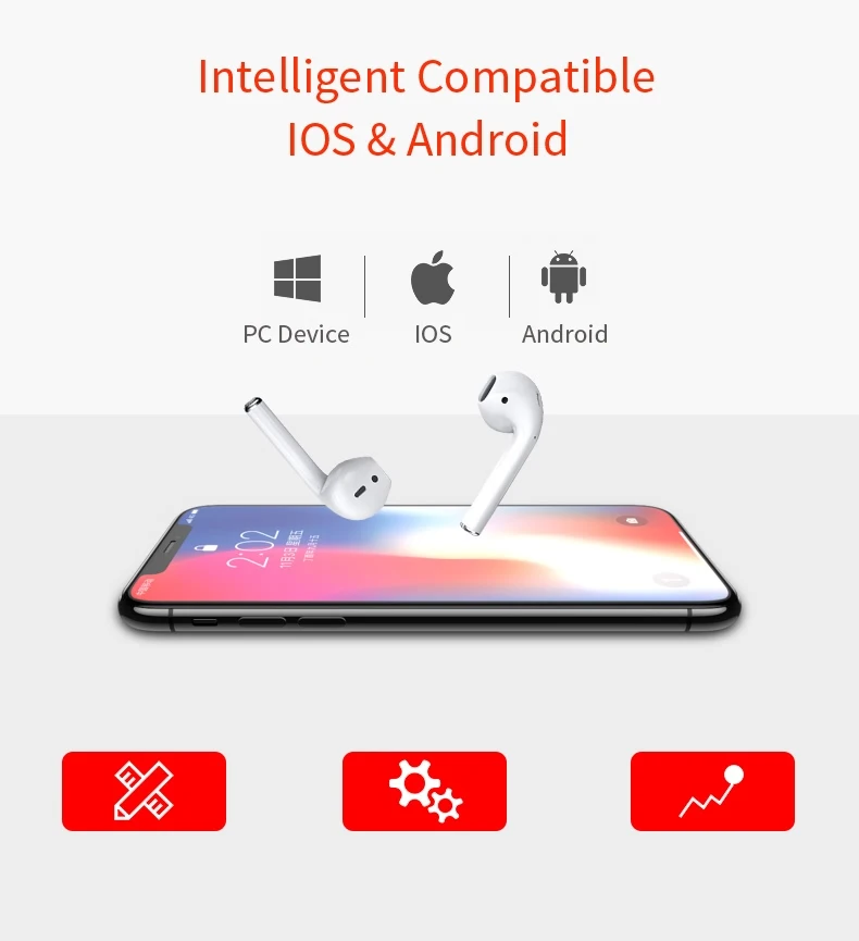 world best selling products wireless earbuds i99 tws with display screen wirlesless charging headphone i100 i200 i500 tws i23 - ANKUX.COM