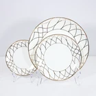 Wholesale New Design High quality Bone China Dinnerware Plates Set Luxury Ceramic Tableware