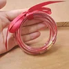 Jelly Bowknot Silicone Glitter Christmas Stacked Bangle Set