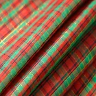 100% Polyester Plaid Check Fabric Christmas