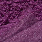 Purple Color Curly Design Polyester Knitted Faux Fur Fabrics