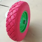 3.50-8 rubber wheels 3.50x8 flat free PU foam solid tire wheel