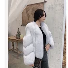 Chinese supplier special launches women's fox fur short coat white jacket