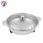 Round Stainless Steel Buffet Chafing Dish Glass Chafing Dish Buffet Set Food Warmer For Restaurant Hotel