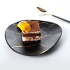 工場ユニークなデザイン大理石結婚式食器セット磁器プレートボウルカップ施釉磁器マットセラミックディナーセット食器
