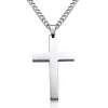 Fashion silver Chain Cross Men Stainless Steel symbol cross pendant necklace