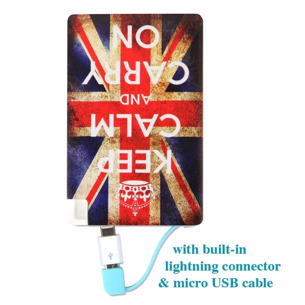 mini water transfer printing 4000mah thin credit card powerbank - ANKUX.COM