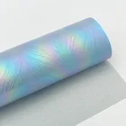 Leather Hot Sale Rainbow Design PU Metallic Synthetic Leather For Shoes/Handbags/Phone Case/Hairbows
