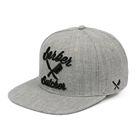 Custom gray 100% wool snapback baseball cap with your own logo