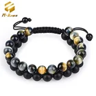 Spiritual New Arrivals Spiritual Natural Volcanic Lava Stone Beads Essential Oil Diffuser Beaded Bracelet