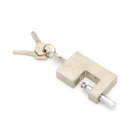 Horizontal electroplating rectangular iron padlock